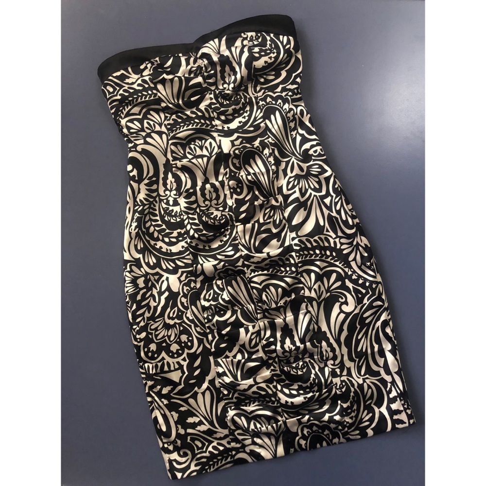 Black and white cocktail dress